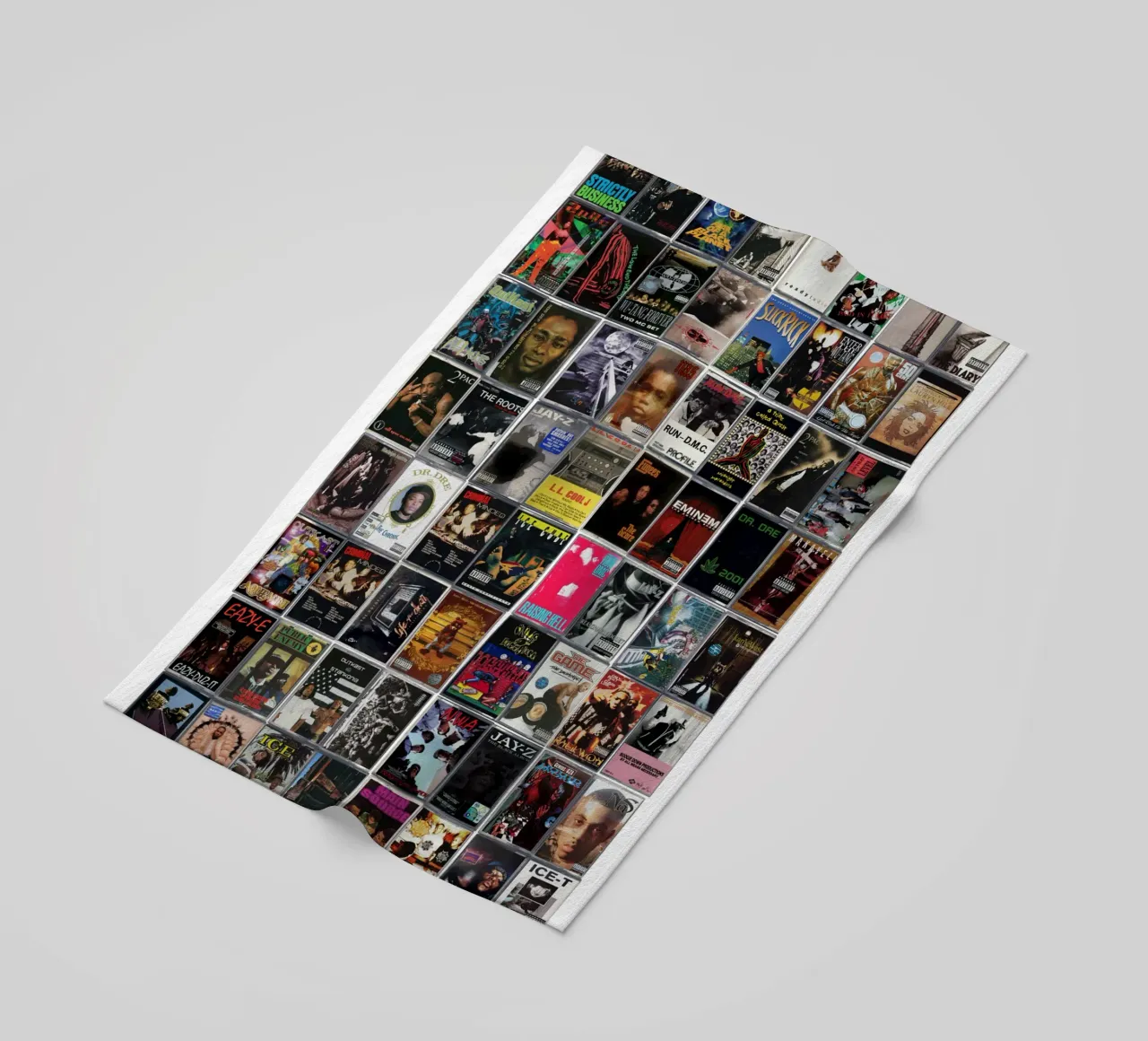 I più grandi album rap - Copertine di cassette d'epoca telo mare da MrMustardPrints