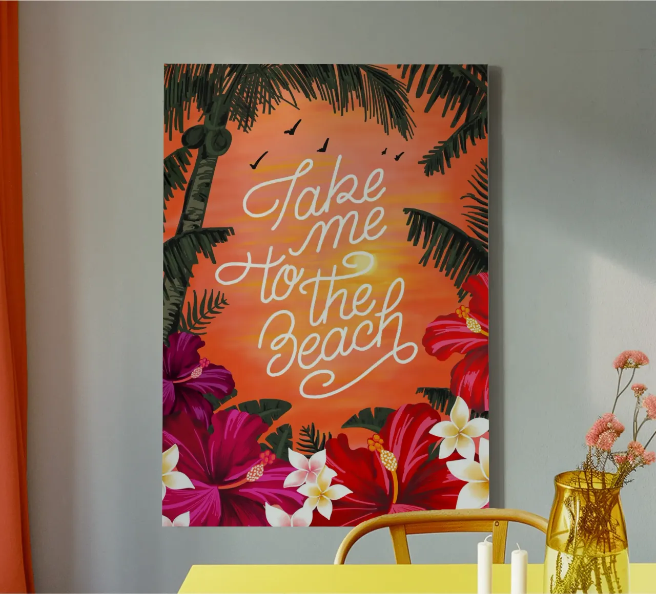 Take me to the Beach canvas by anisillustration