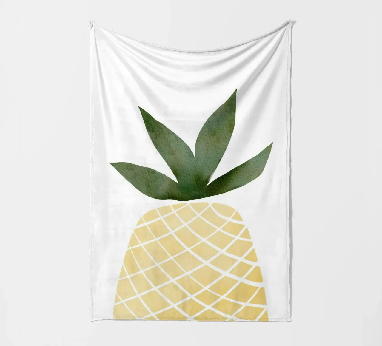Ananas ad acquerello coperta in pile da Melloi Art Print