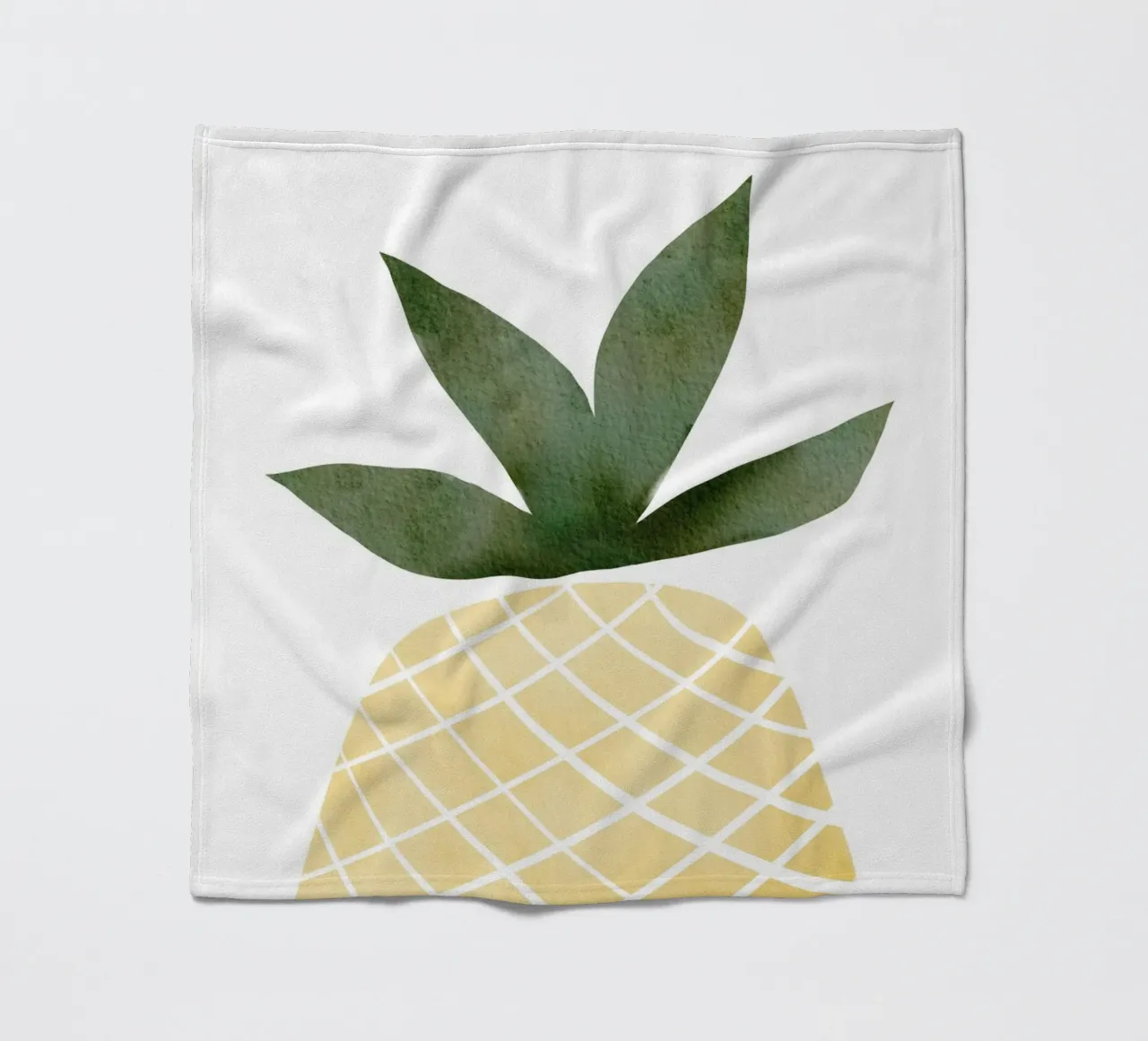 Ananas ad acquerello coperta in pile da Melloi Art Print