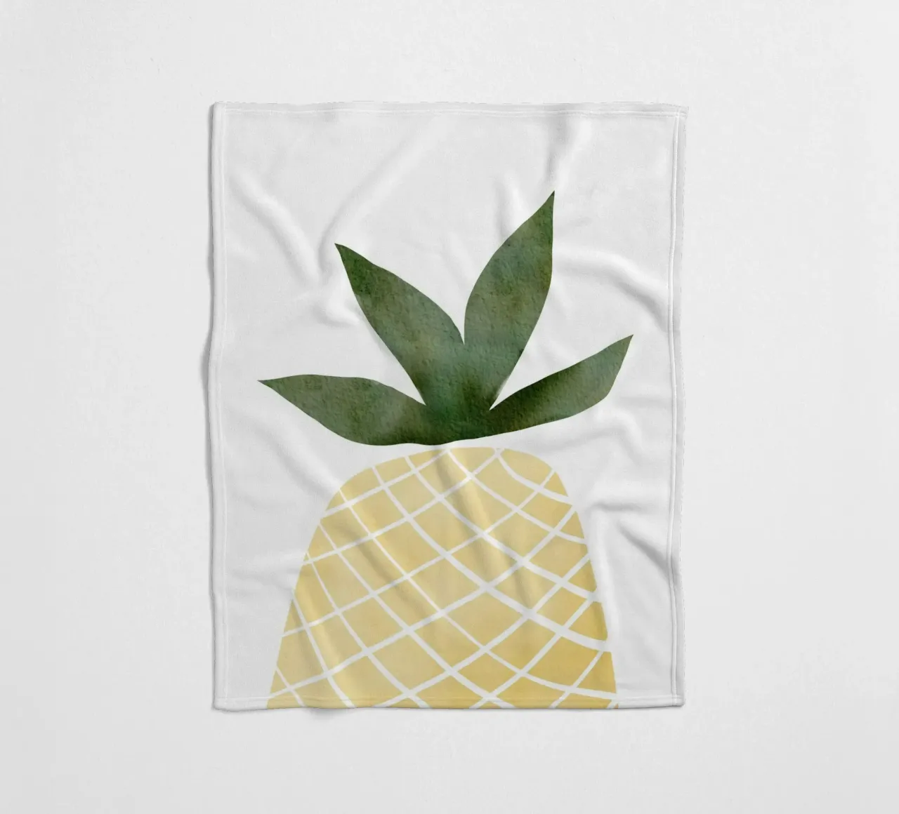 Ananas ad acquerello coperta in pile da Melloi Art Print