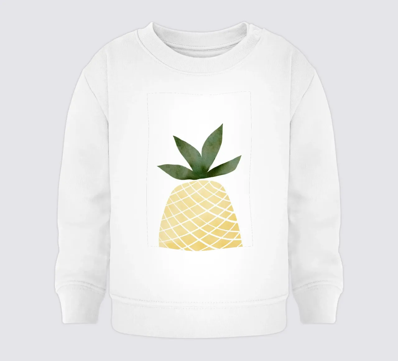 Ananas ad acquerello felpa neonato da Melloi Art Print