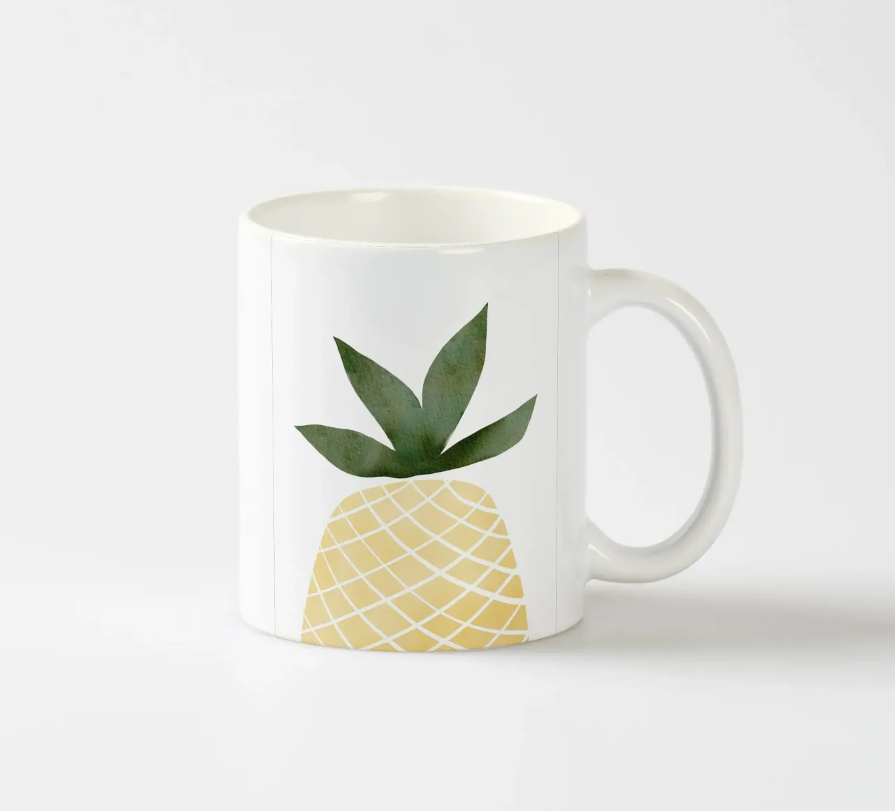 Ananas ad acquerello tazza in ceramica da Melloi Art Print