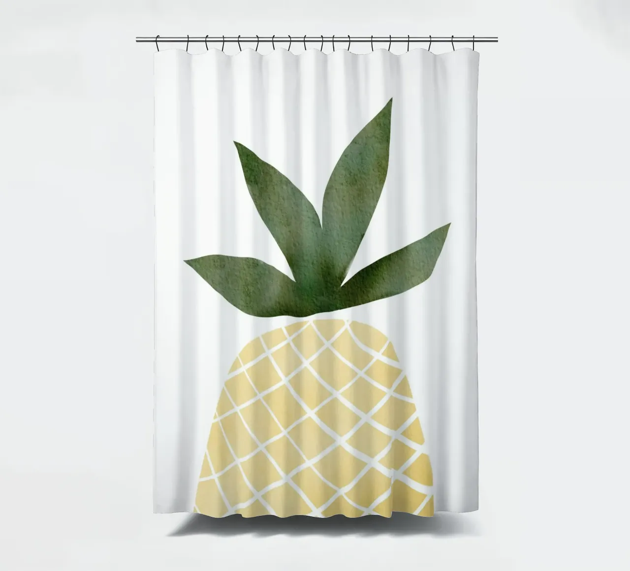 Ananas ad acquerello tenda da doccia da Melloi Art Print