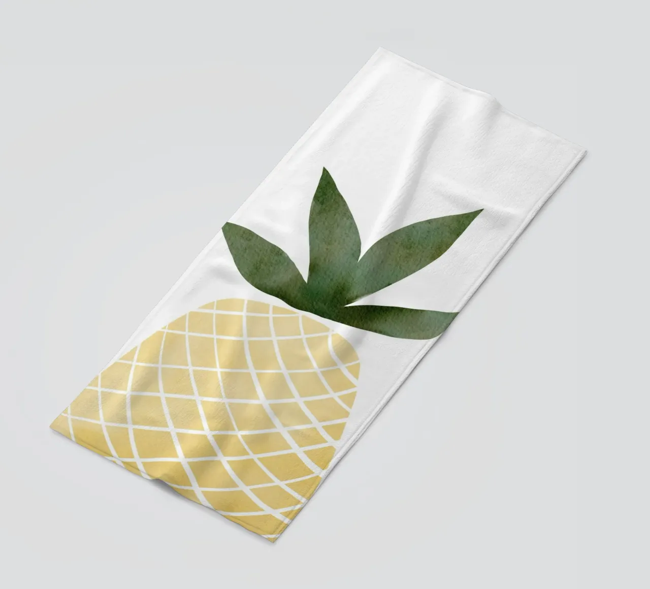 Ananas ad acquerello telo mare da Melloi Art Print