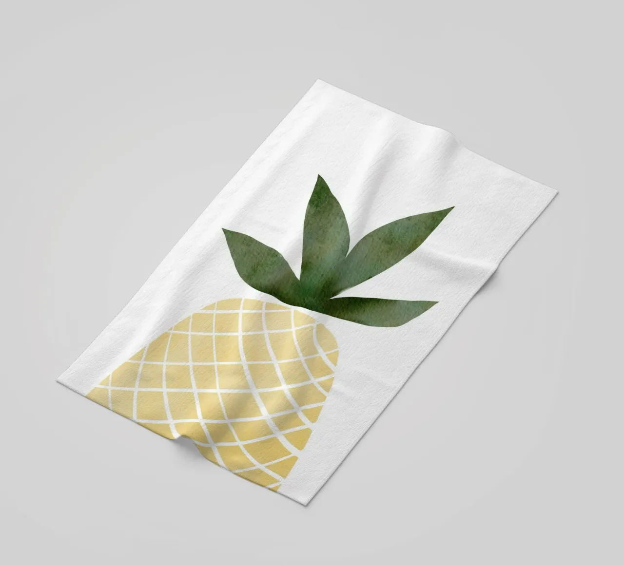 Ananas ad acquerello telo mare da Melloi Art Print