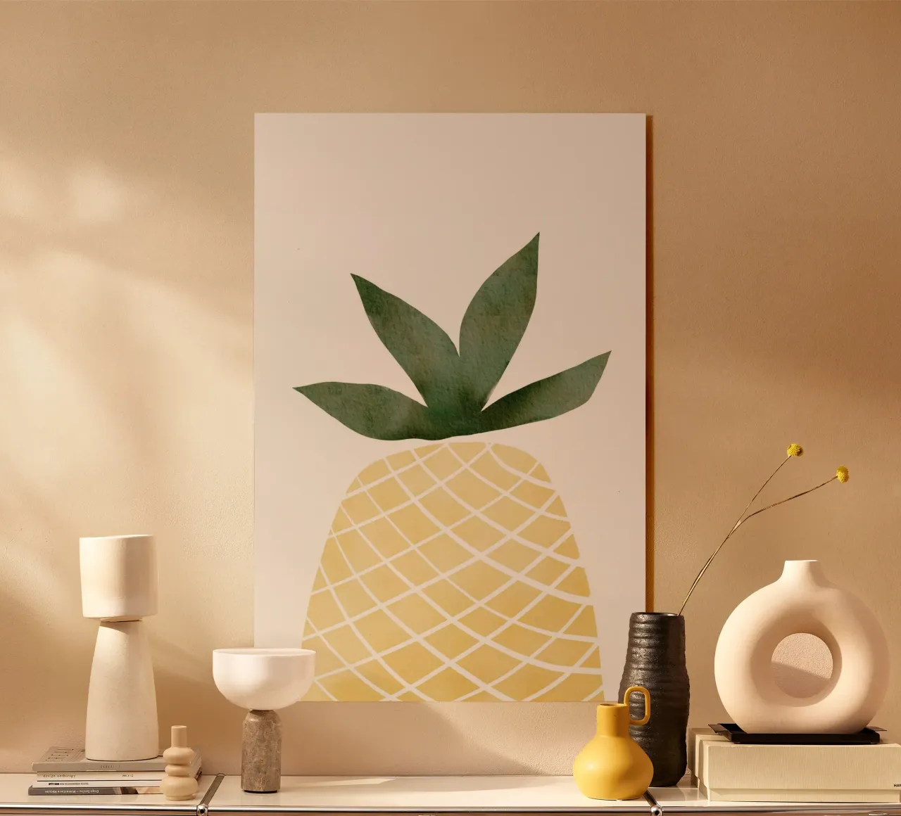 Ananas ad acquerello plexiglass da Melloi Art Print