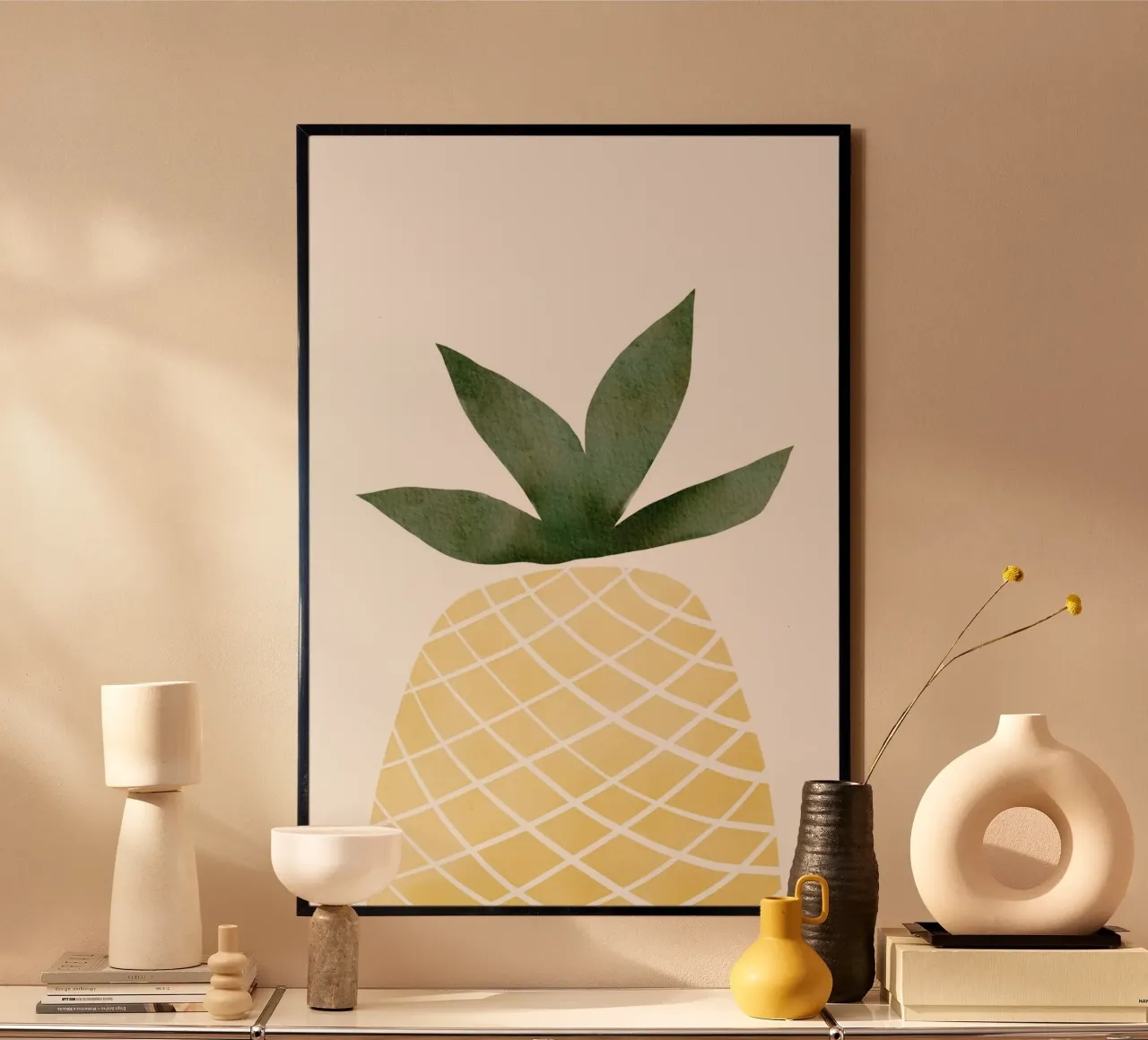 Ananas ad acquerello carta hahnemühle da Melloi Art Print