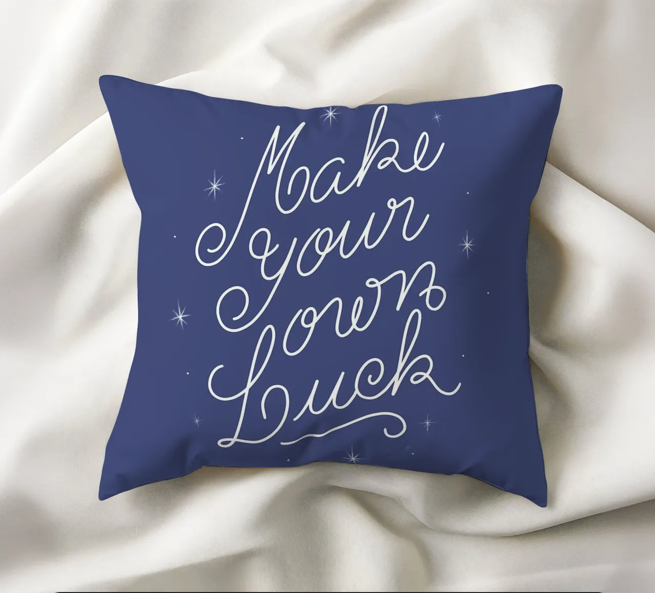 Make Your Own Luck cuscino da anisillustration