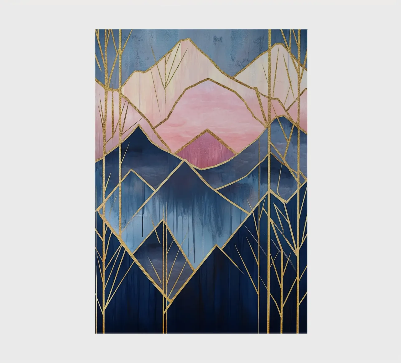 Art Deco landscape opal notebook by Nikis Art Studio