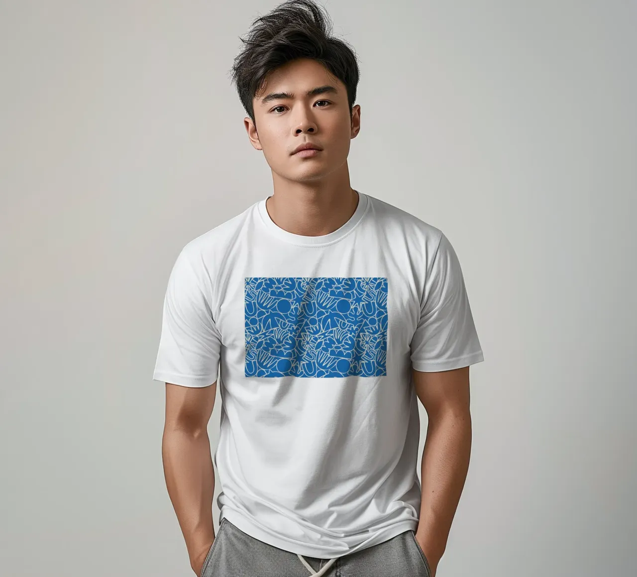 Dancing Shapes (Blue) t-shirt da treechild
