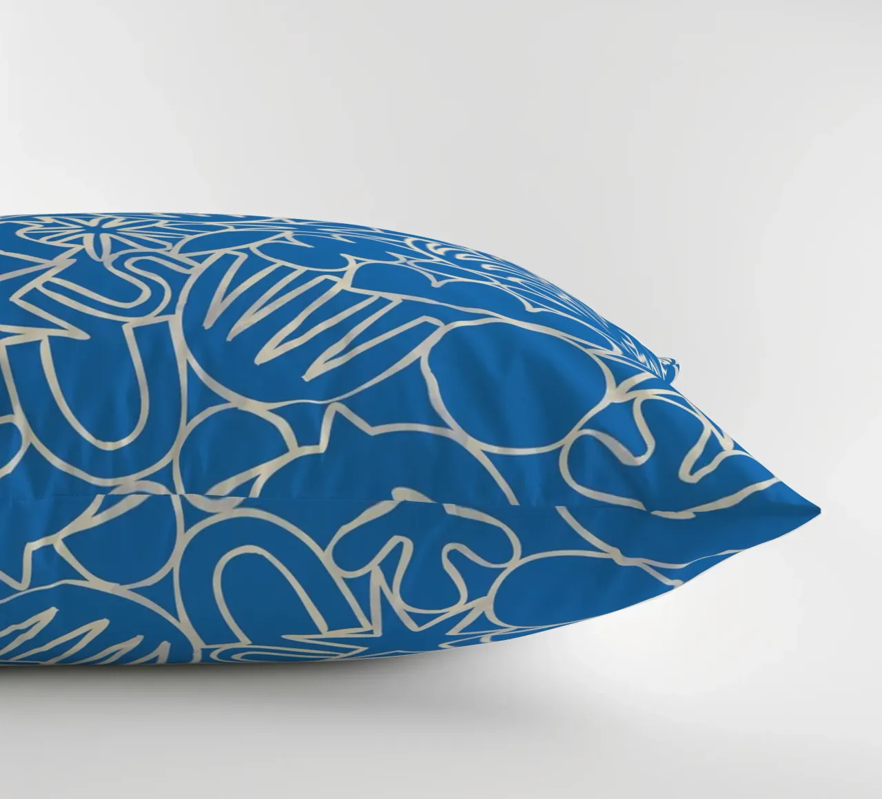 Dancing Shapes (Blue) cuscino da treechild