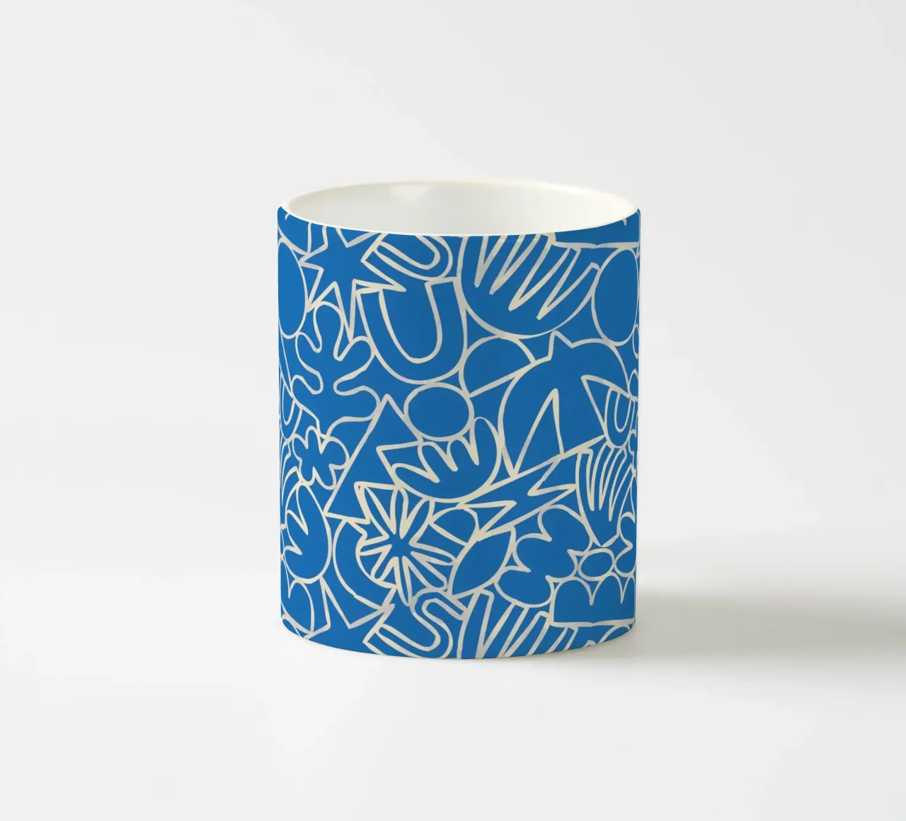 Dancing Shapes (Blue) tazza in ceramica da treechild