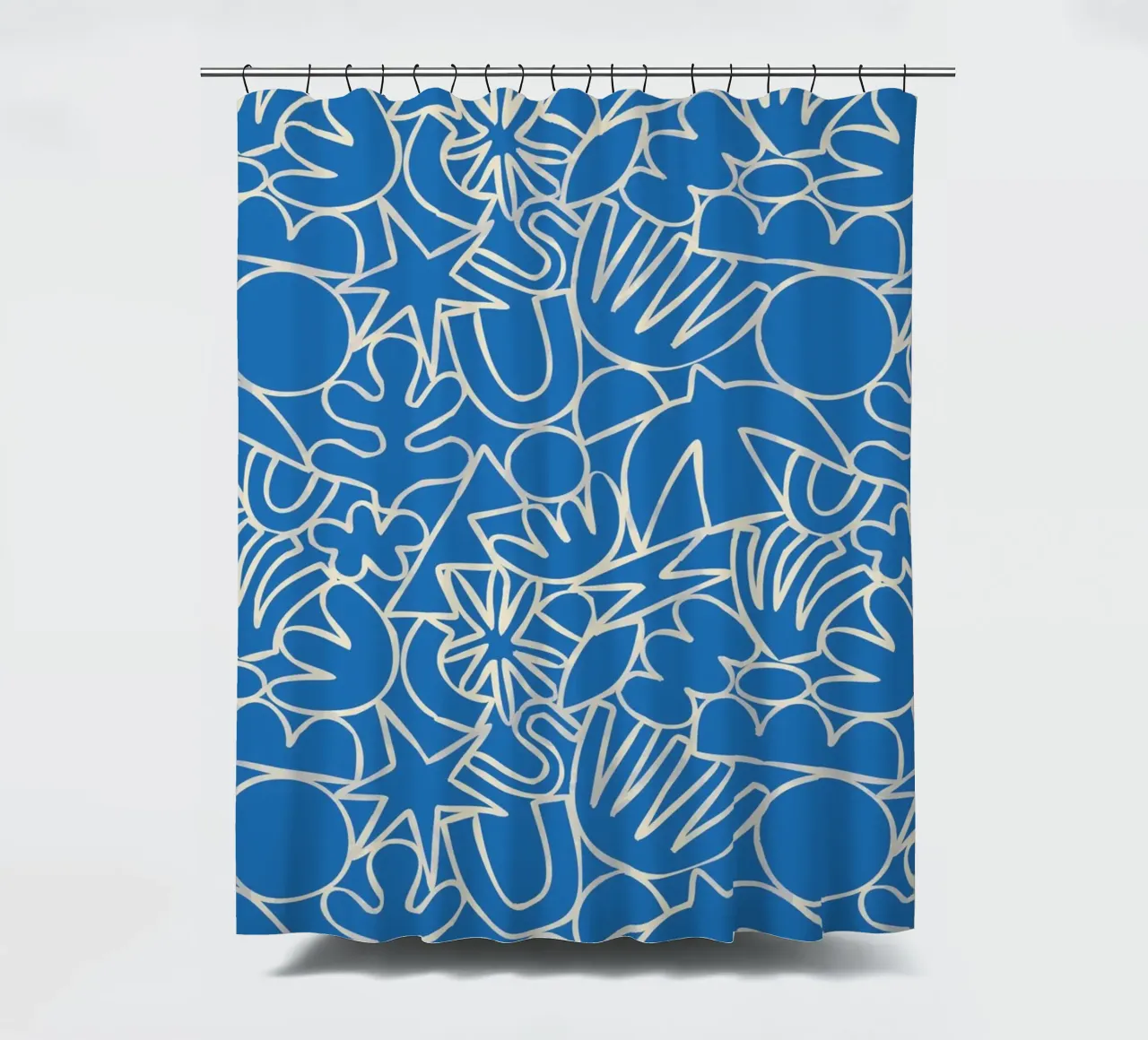 Dancing Shapes (Blue) tenda da doccia da treechild