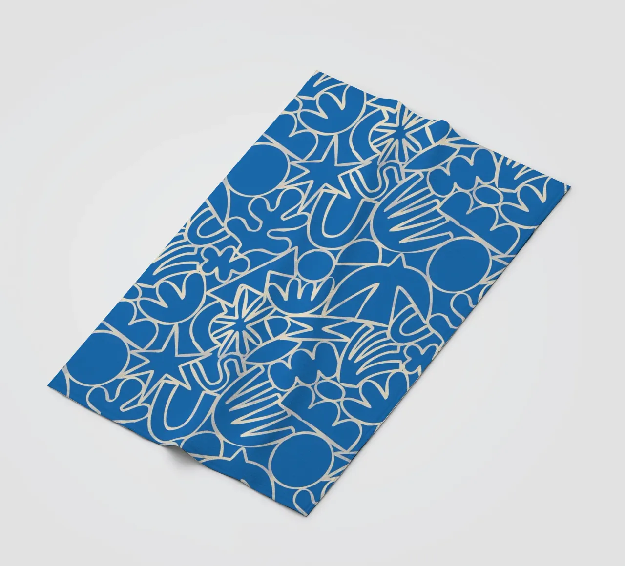 Dancing Shapes (Blue) coperta in pile da treechild