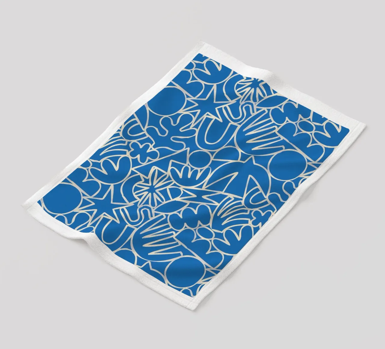 Dancing Shapes (Blue) coperta in pile da treechild