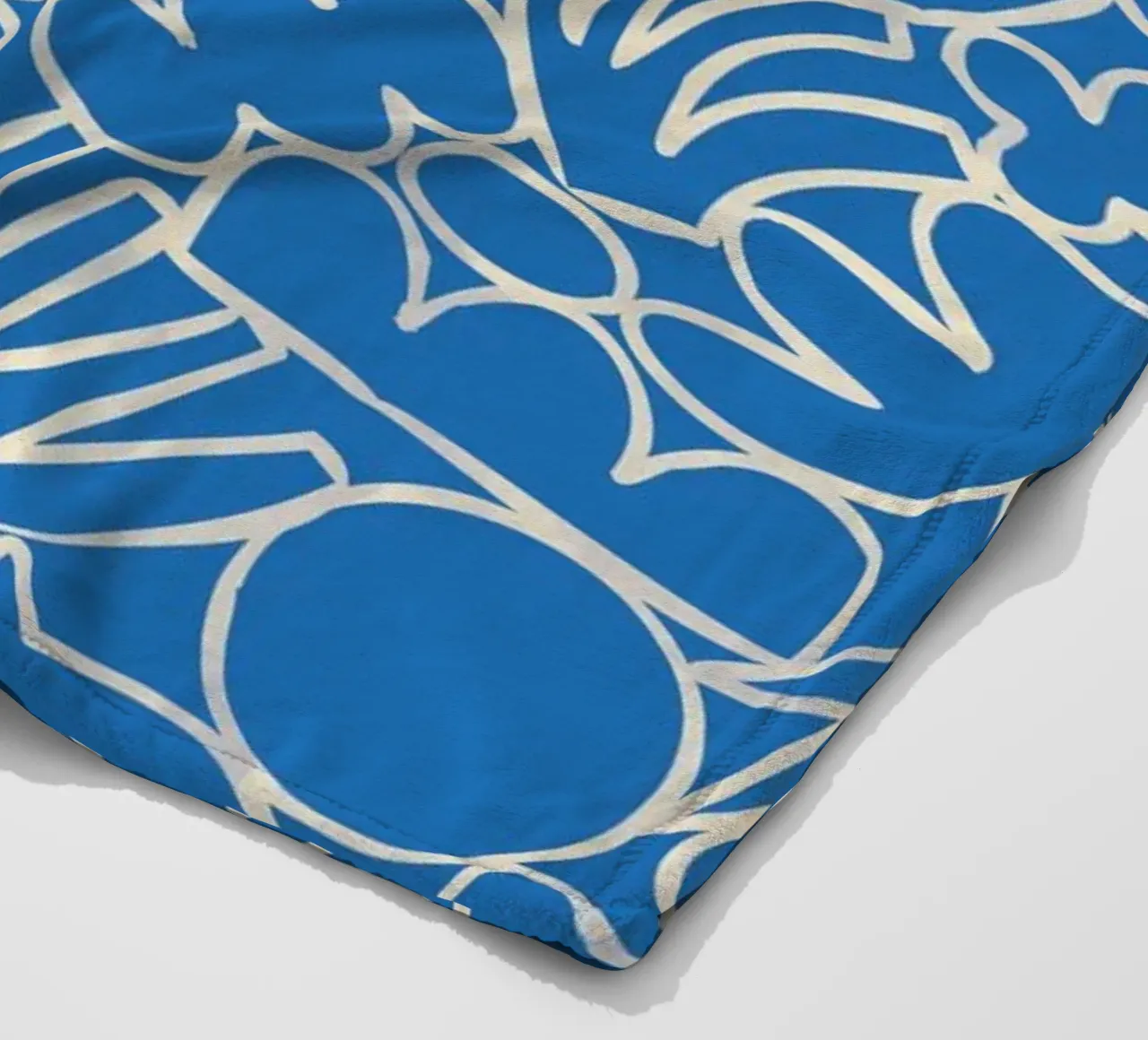 Dancing Shapes (Blue) coperta in pile da treechild