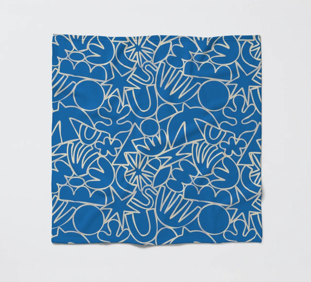 Dancing Shapes (Blue) coperta in pile da treechild