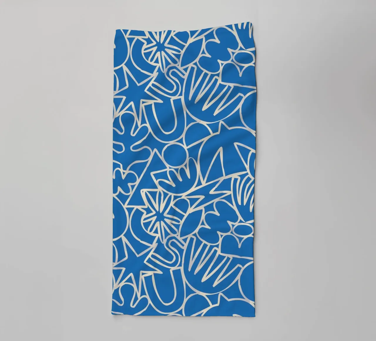 Dancing Shapes (Blue) asciugamano da bagno da treechild