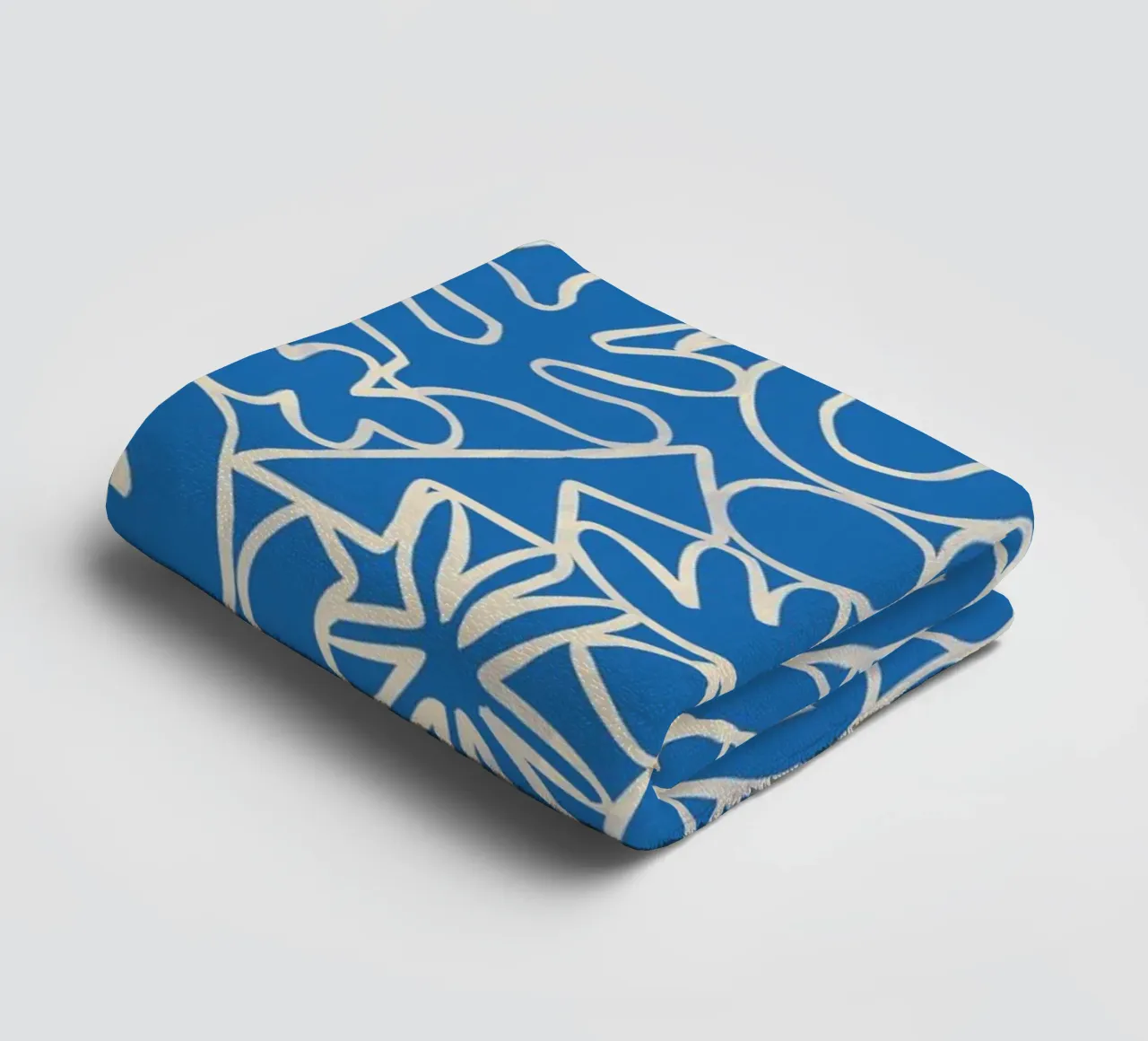Dancing Shapes (Blue) asciugamano da bagno da treechild