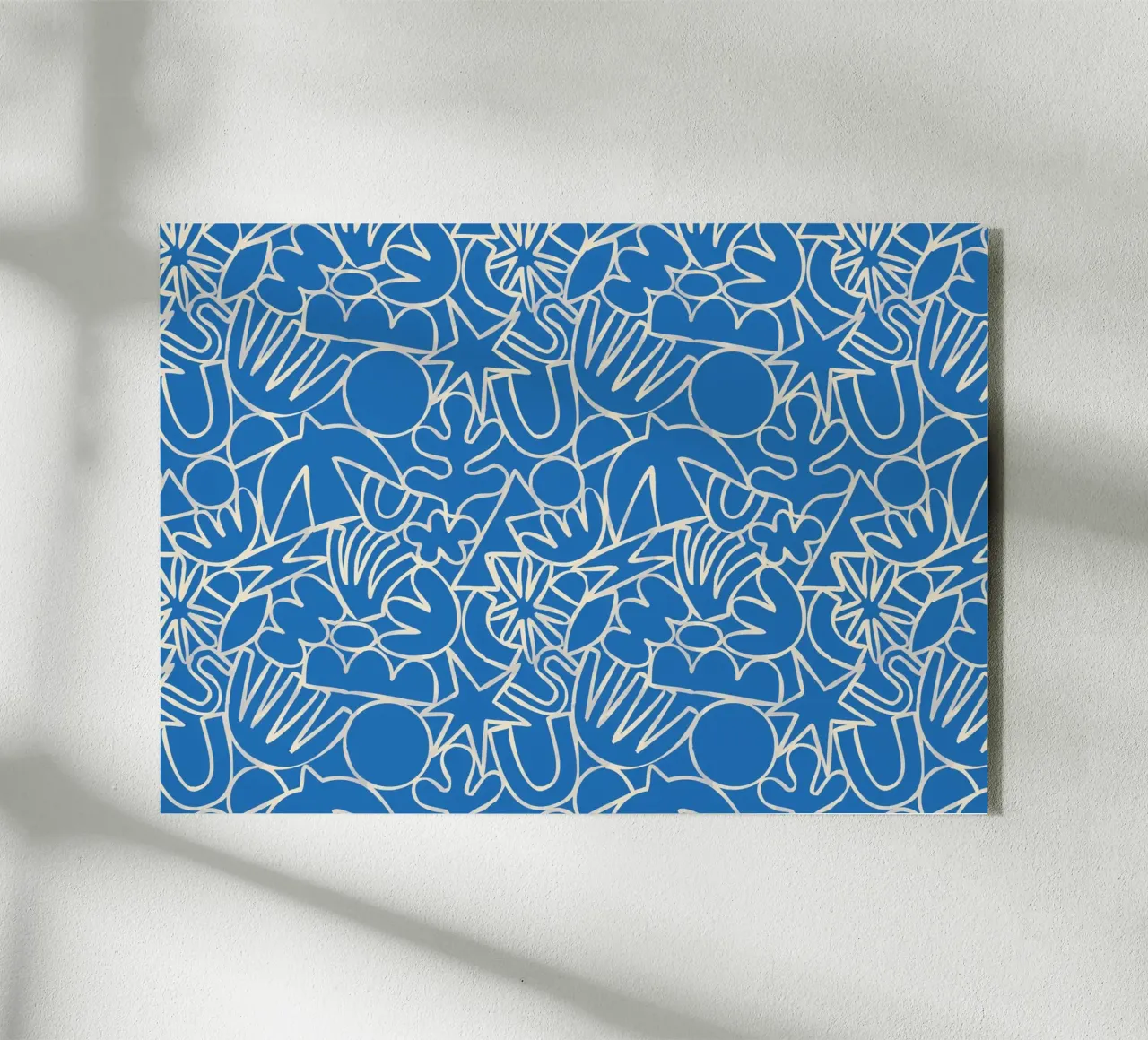 Dancing Shapes (Blue) acrylic glass by treechild