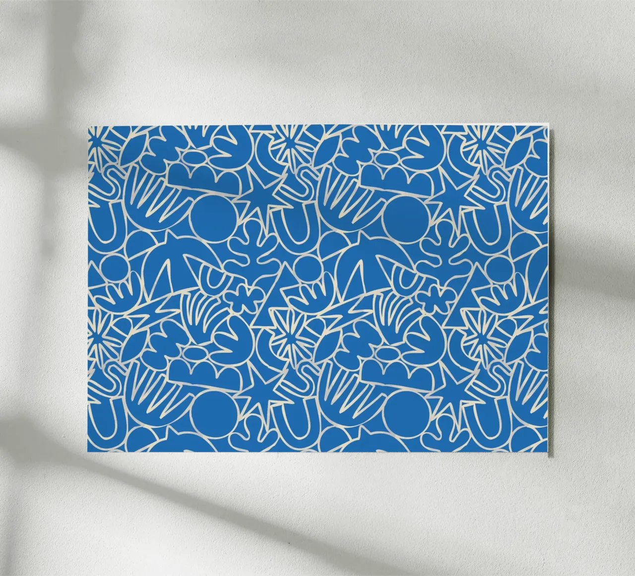 Dancing Shapes (Blue) alluminio dibond da treechild