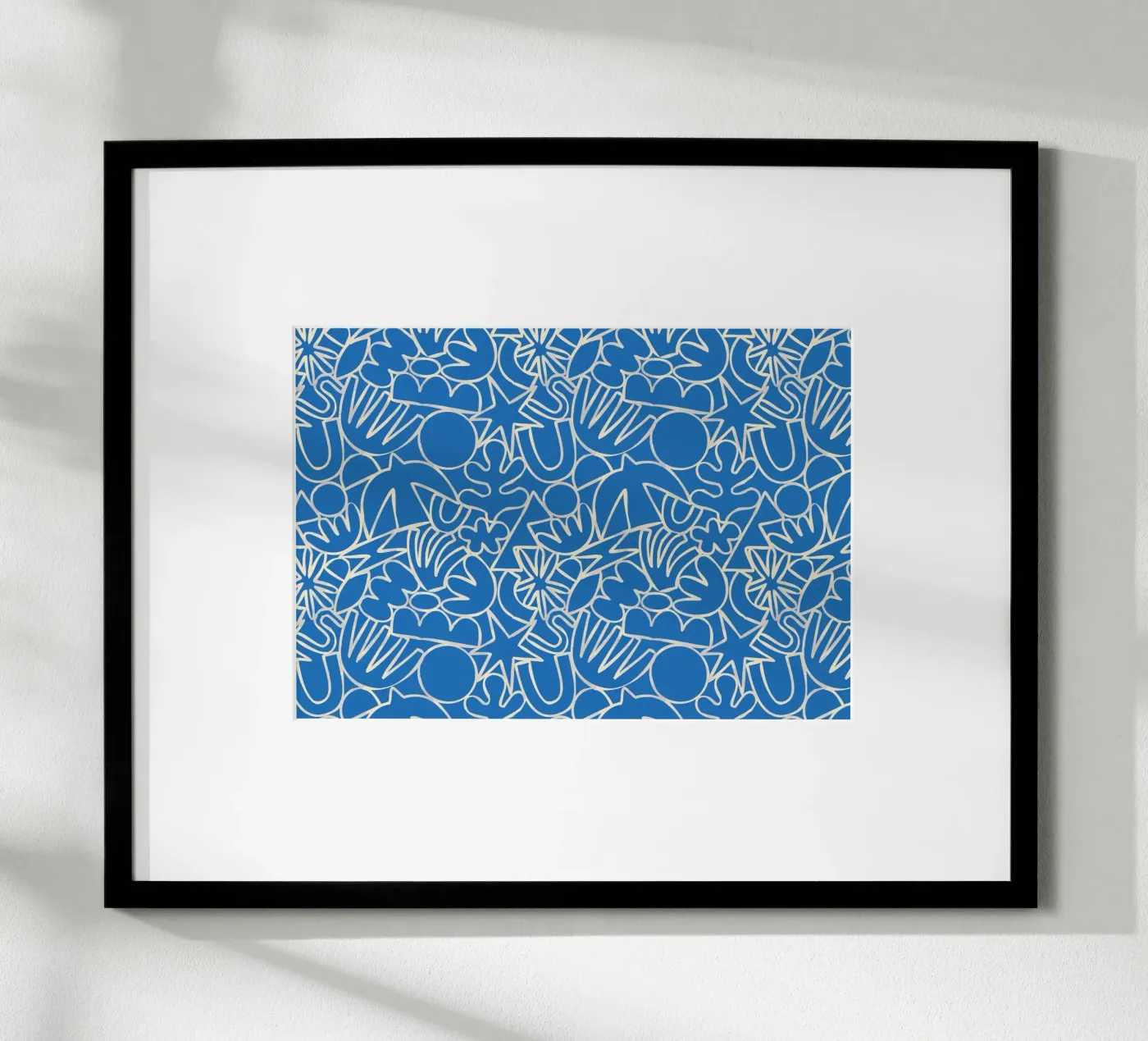 Dancing Shapes (Blue) poster by treechild