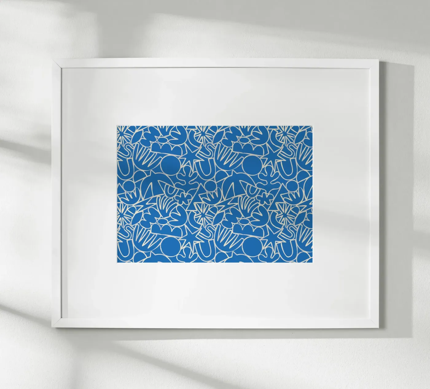 Dancing Shapes (Blue) poster by treechild
