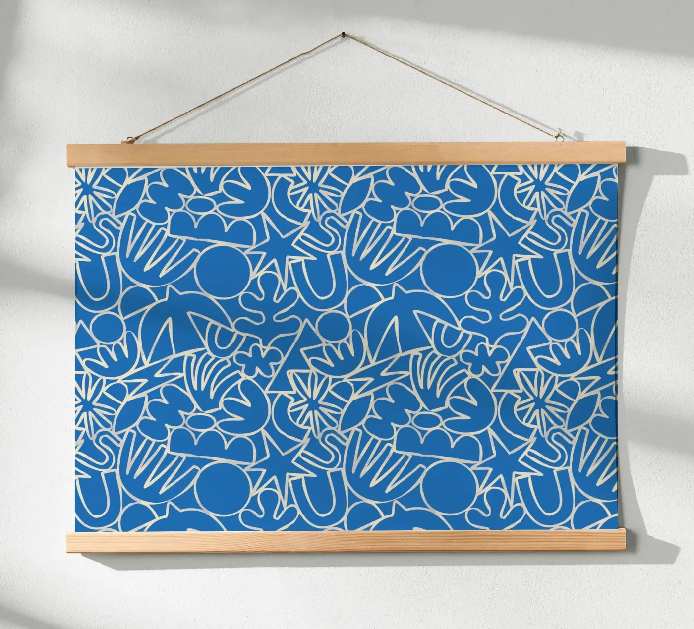 Dancing Shapes (Blue) poster by treechild