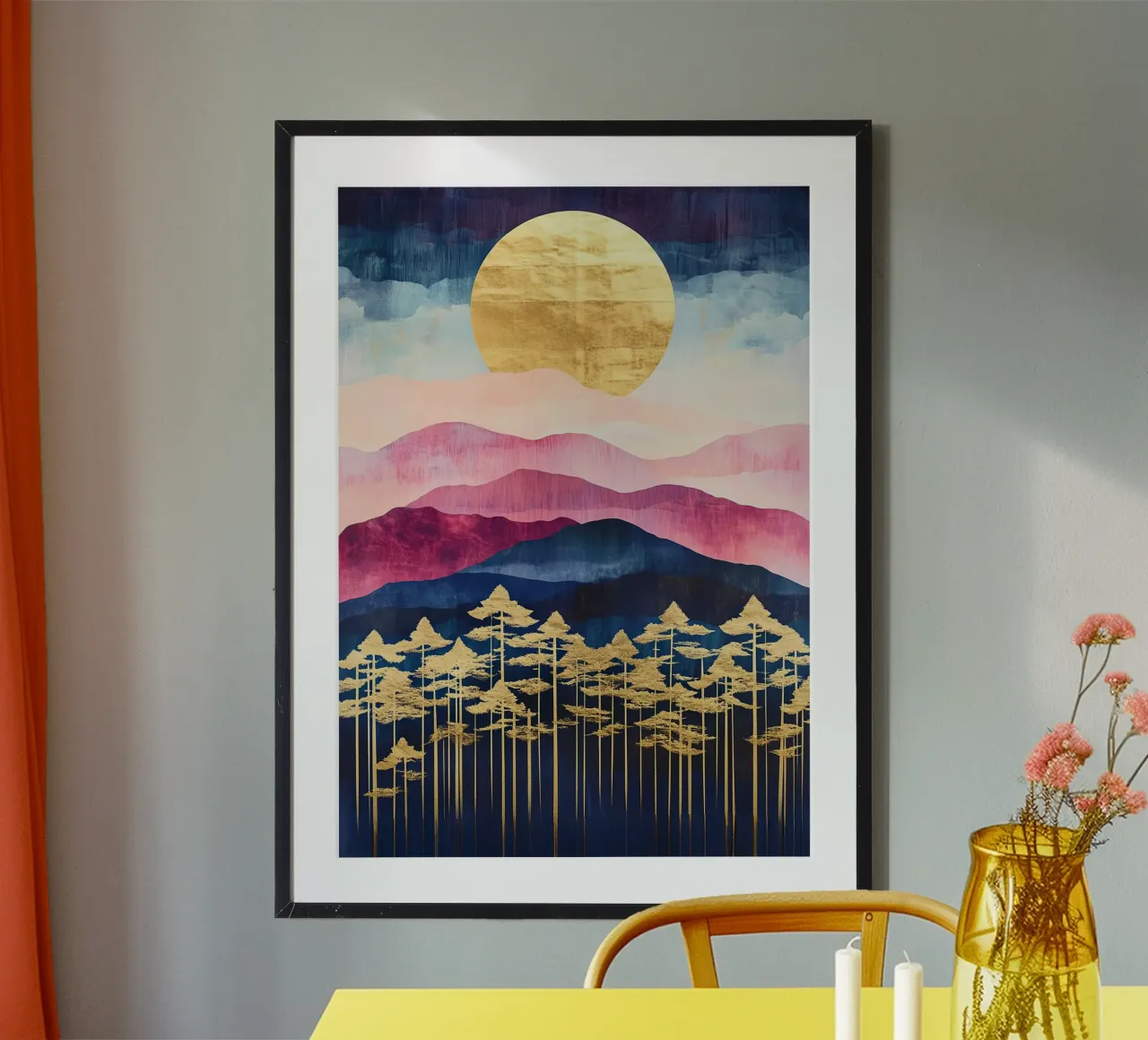 Paesaggio opalino Art Déco carta hahnemühle da Nikis Art Studio