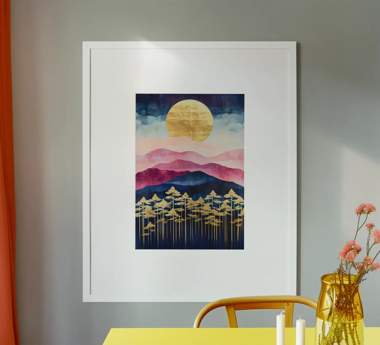 Paesaggio opalino Art Déco carta hahnemühle da Nikis Art Studio