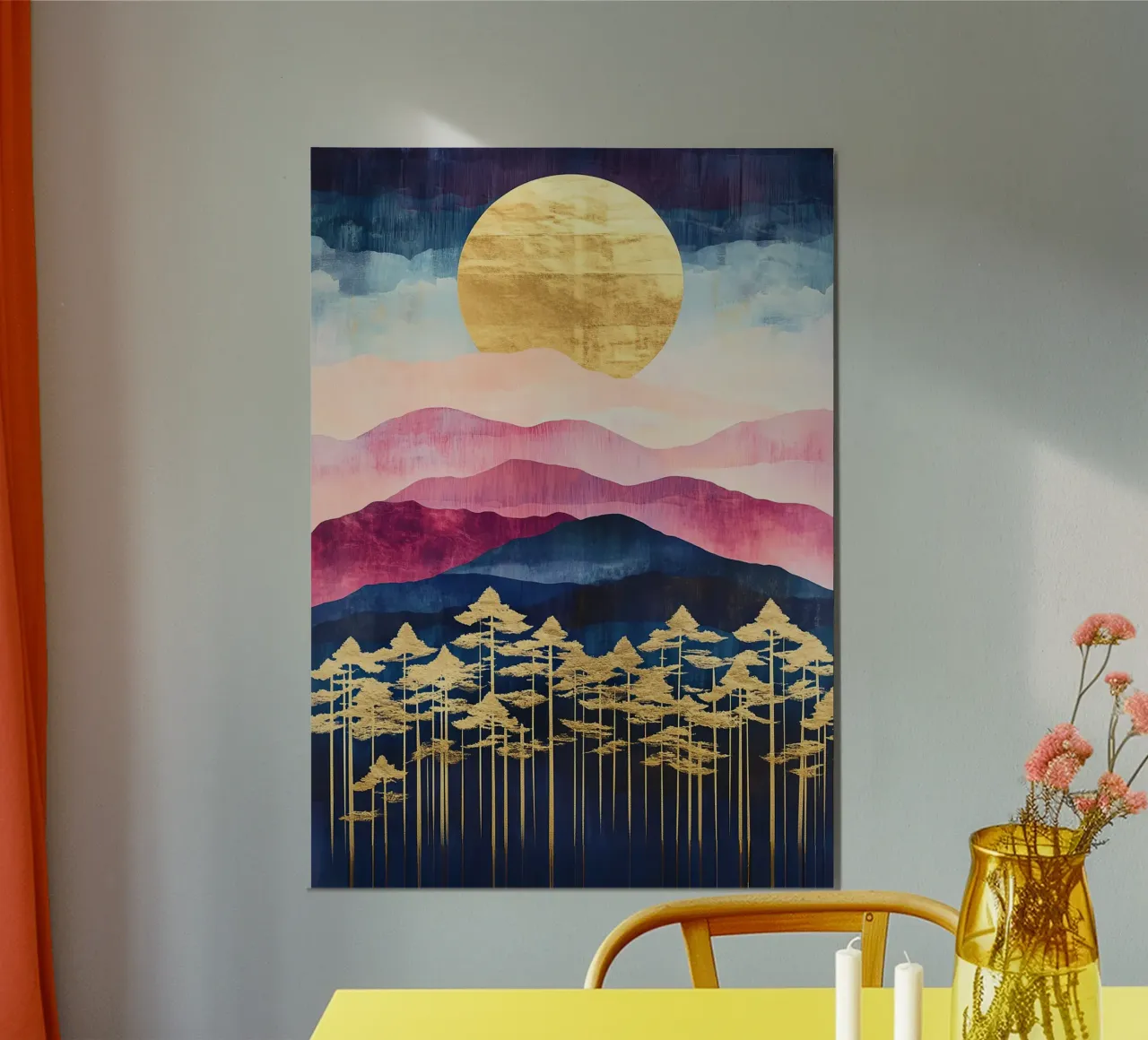 Paesaggio opalino Art Déco carta hahnemühle da Nikis Art Studio