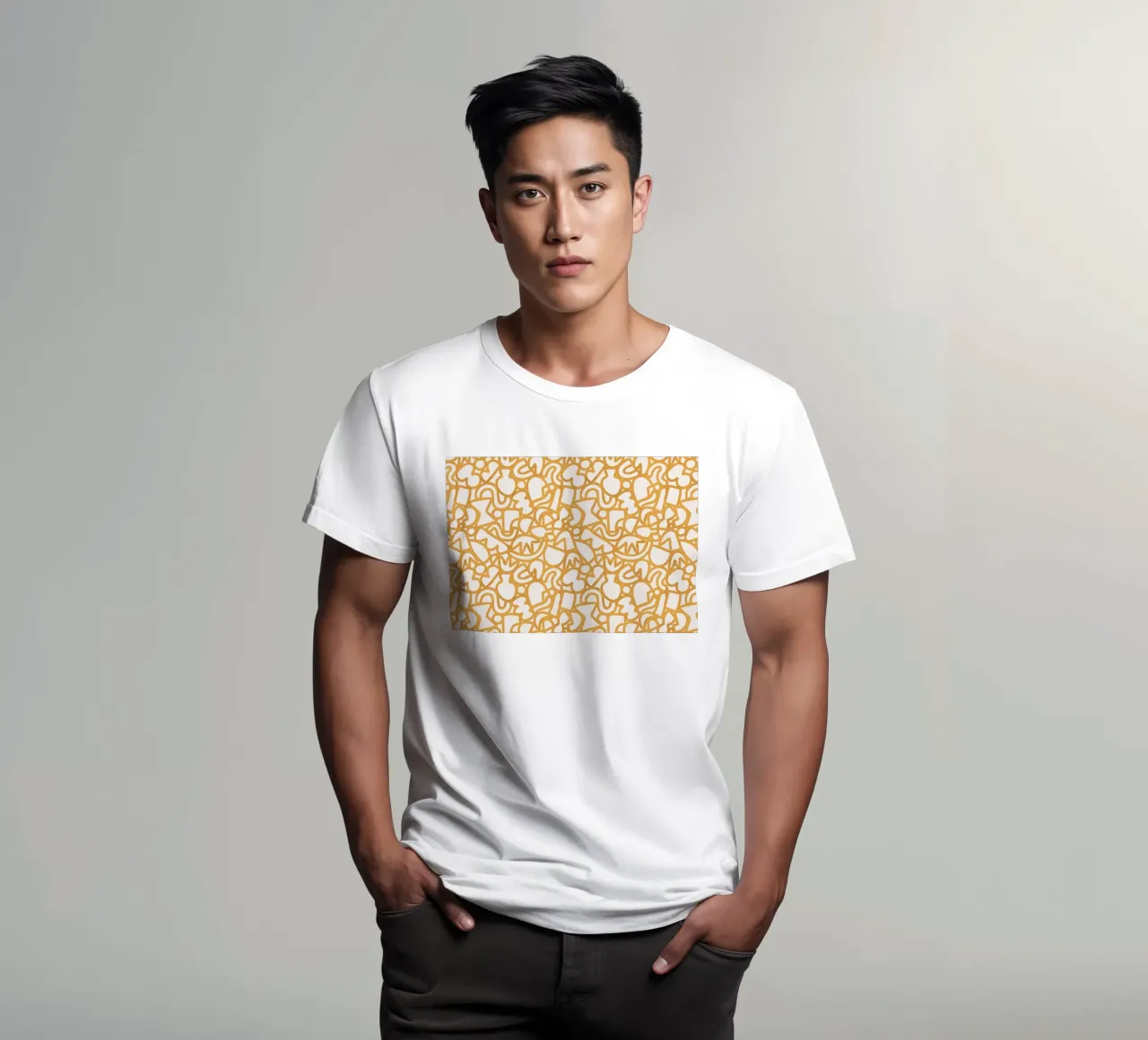 Dancing Shapes (Yellow) t-shirt da treechild
