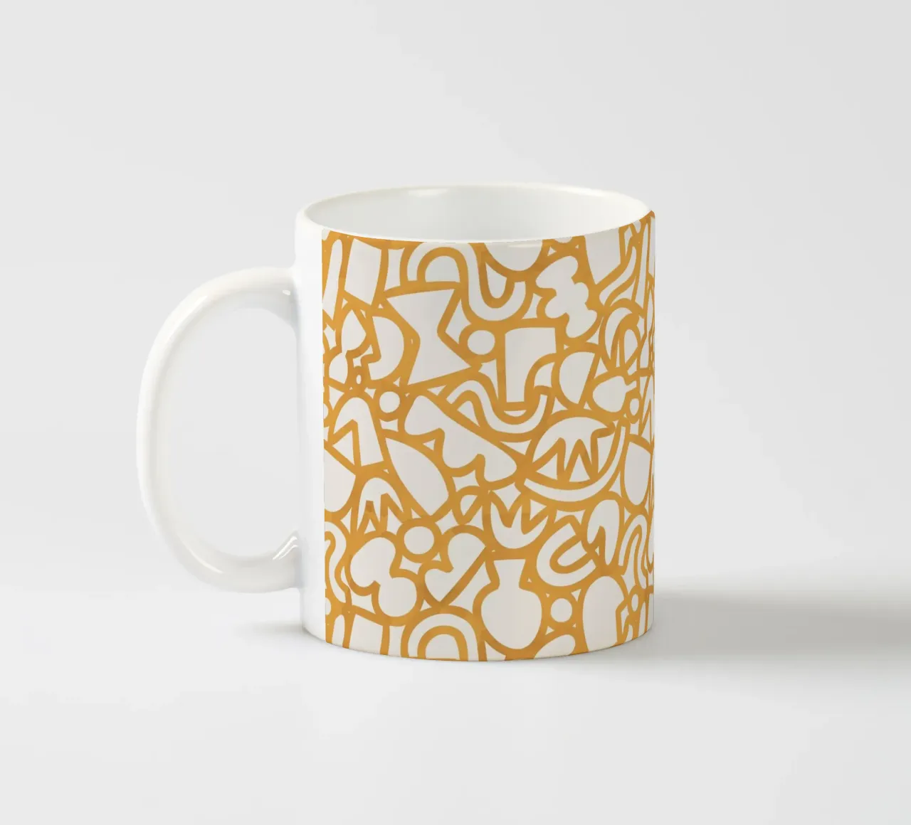 Dancing Shapes (Yellow) tazza in ceramica da treechild