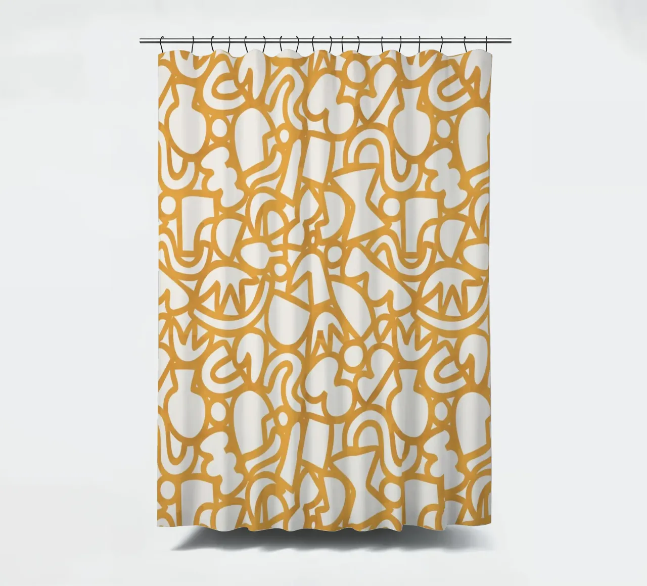 Dancing Shapes (Yellow) tenda da doccia da treechild