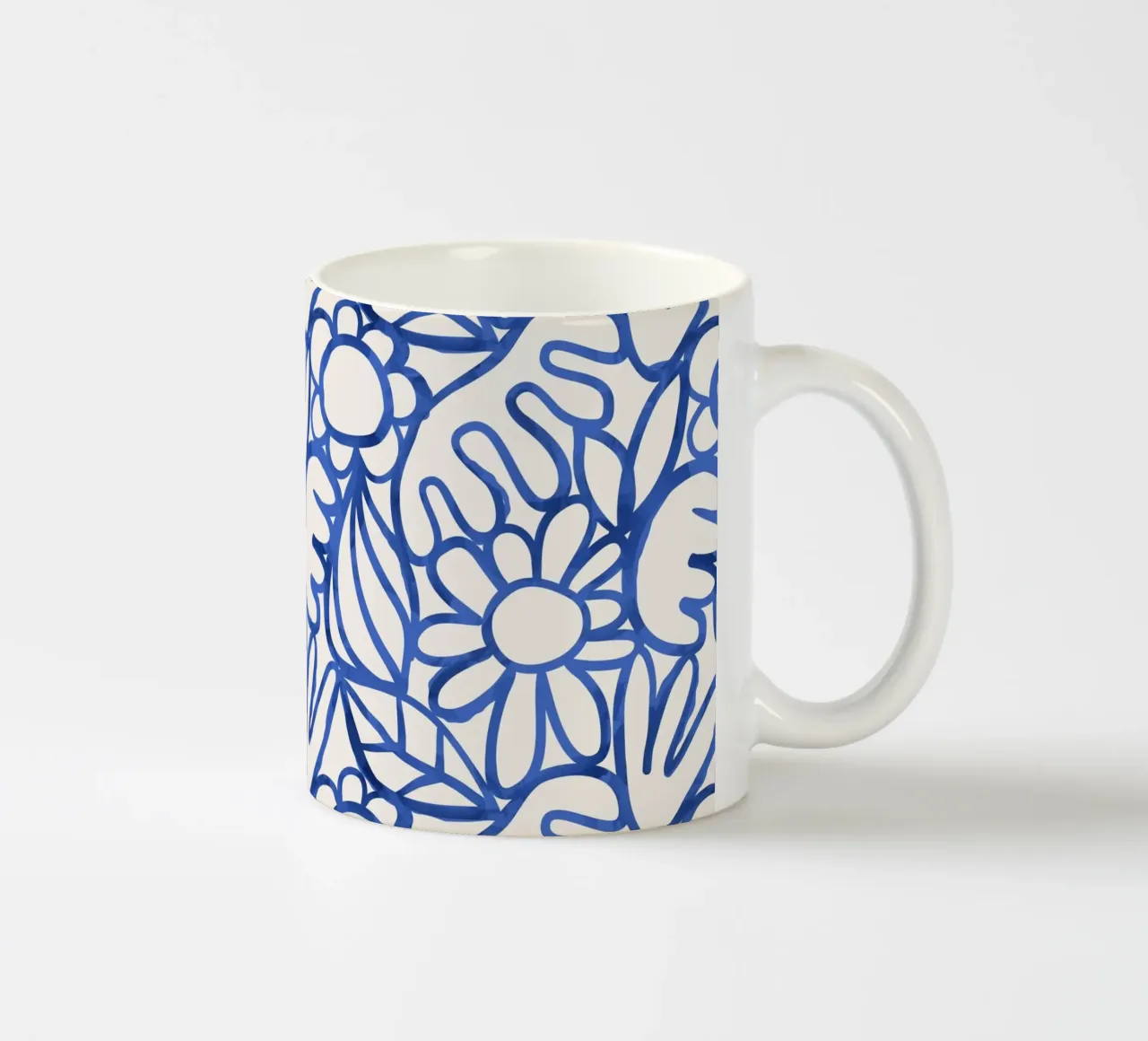 Dancing Shapes No 2 (Blue) tazza in ceramica da treechild
