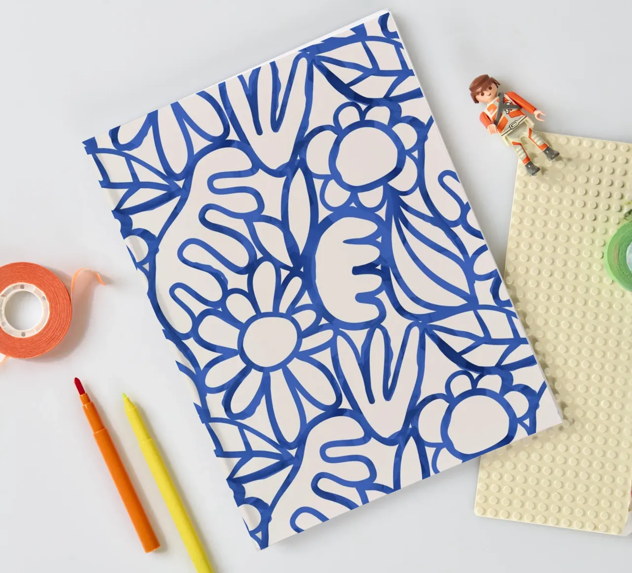Dancing Shapes No 2 (Blue) carnet de notes de treechild