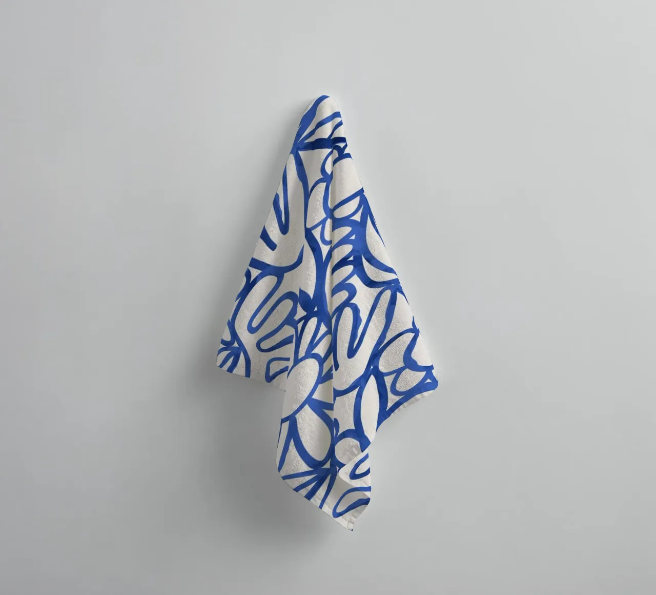 Dancing Shapes No 2 (Blue) asciugamano da bagno da treechild