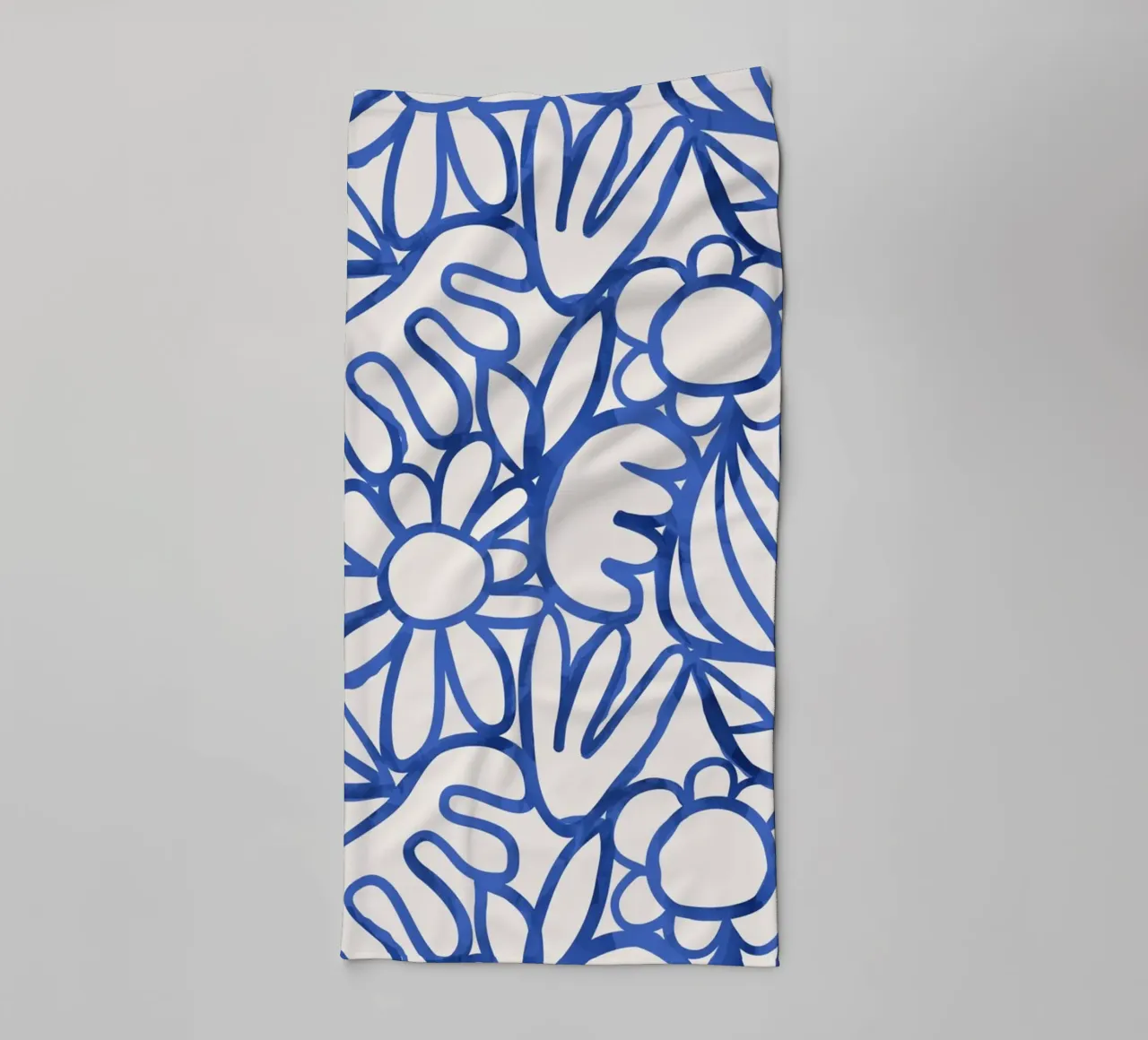 Dancing Shapes No 2 (Blue) asciugamano da bagno da treechild
