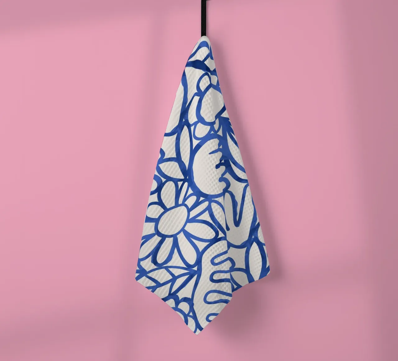 Dancing Shapes No 2 (Blue) canovaccio da cucina da treechild