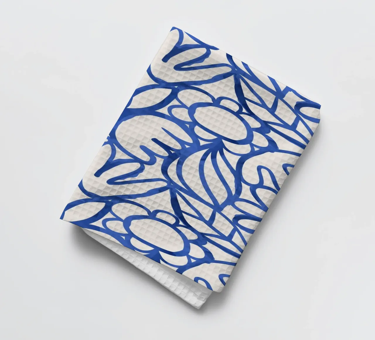 Dancing Shapes No 2 (Blue) canovaccio da cucina da treechild