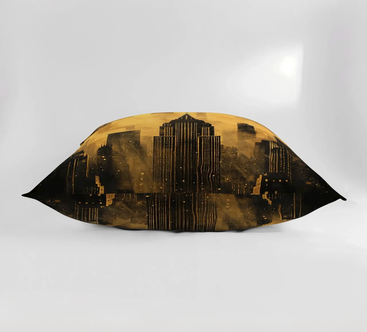 Skyline d'oro Art Deco cuscino da Nikis Art Studio