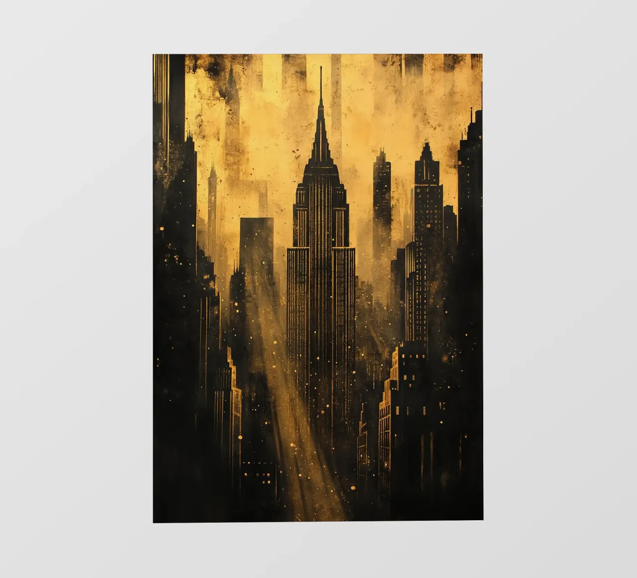 Skyline d'oro Art Deco telo in pvc da Nikis Art Studio