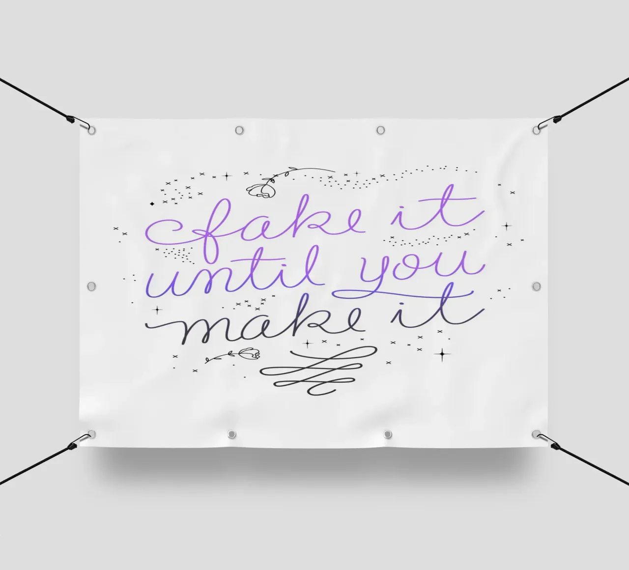 Fake it until you make it telo in pvc da anisillustration