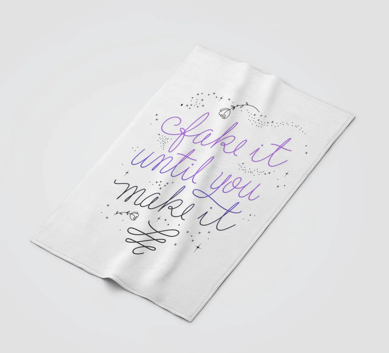 Fake it until you make it coperta in pile da anisillustration