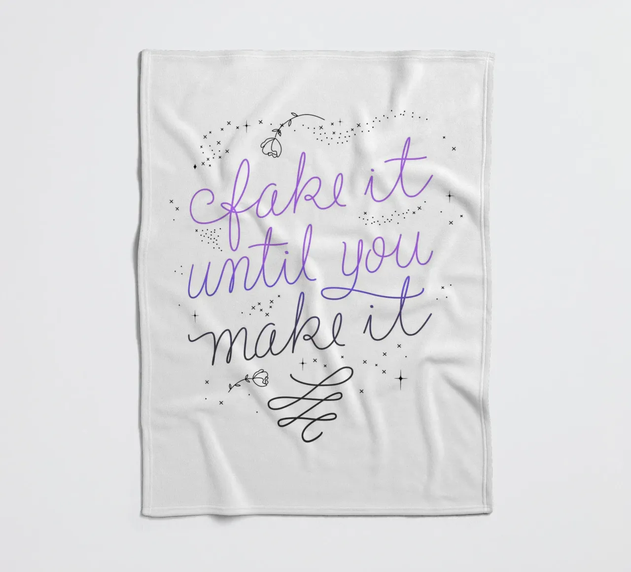 Fake it until you make it coperta in pile da anisillustration