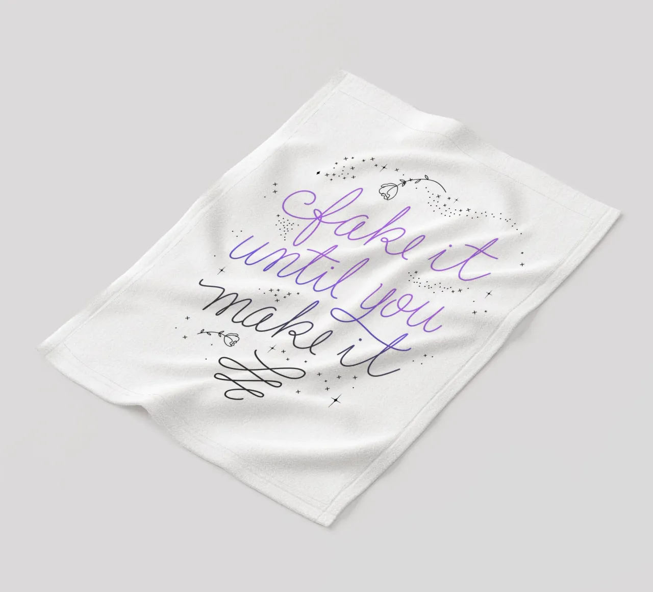 Fake it until you make it coperta in pile da anisillustration