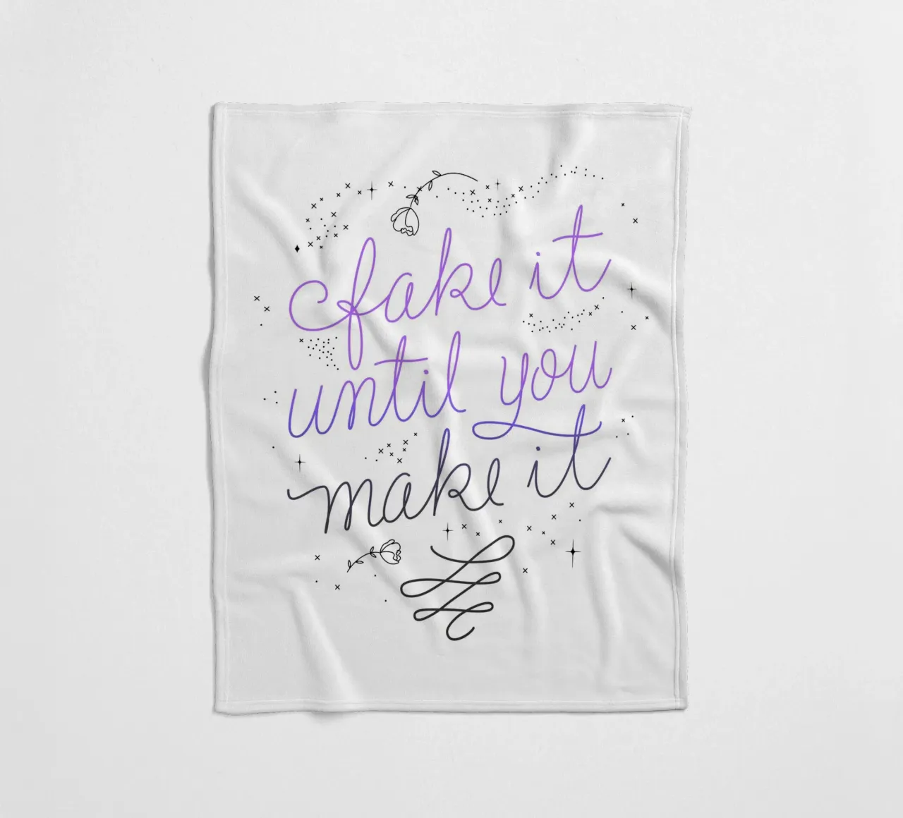 Fake it until you make it coperta in pile da anisillustration