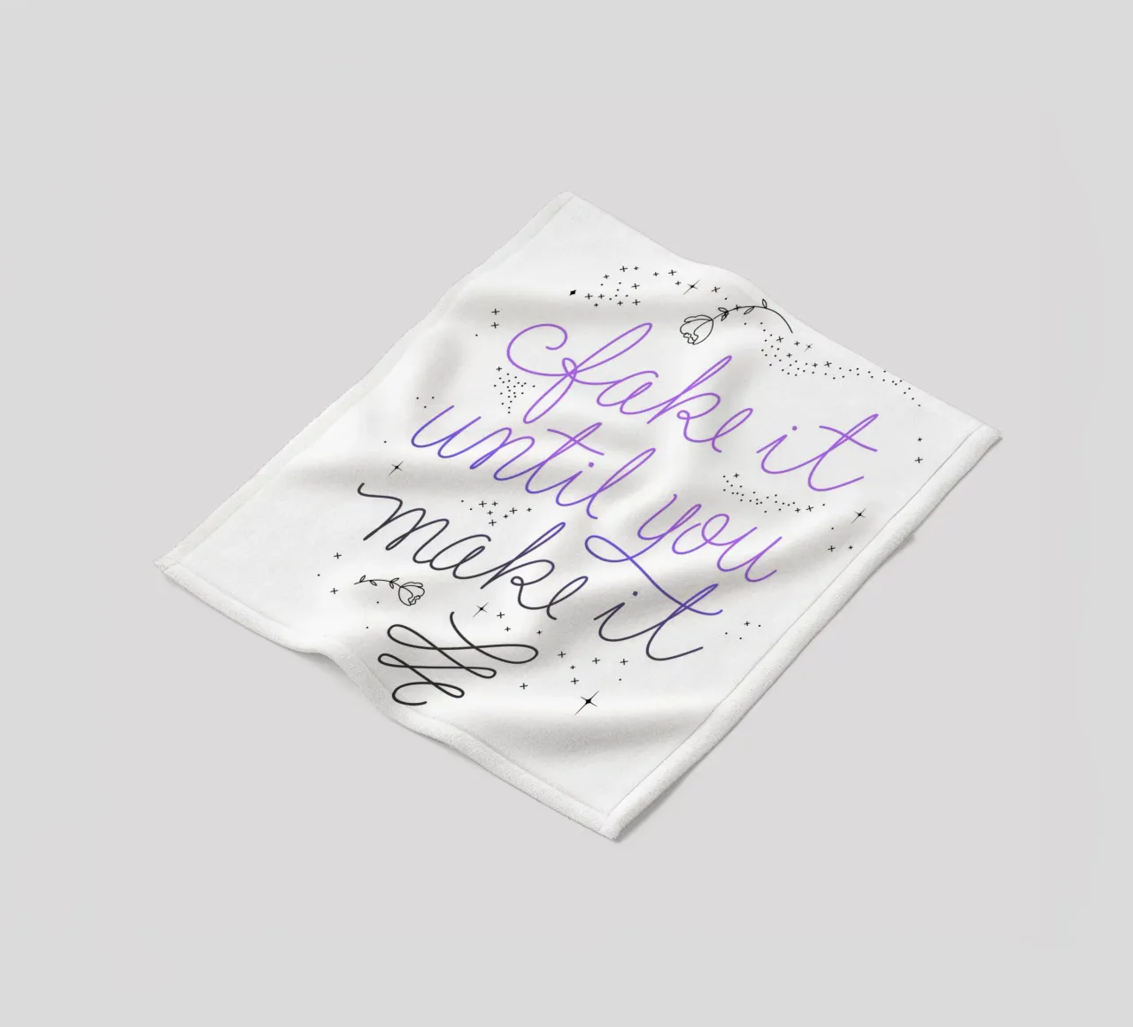 Fake it until you make it coperta in pile da anisillustration