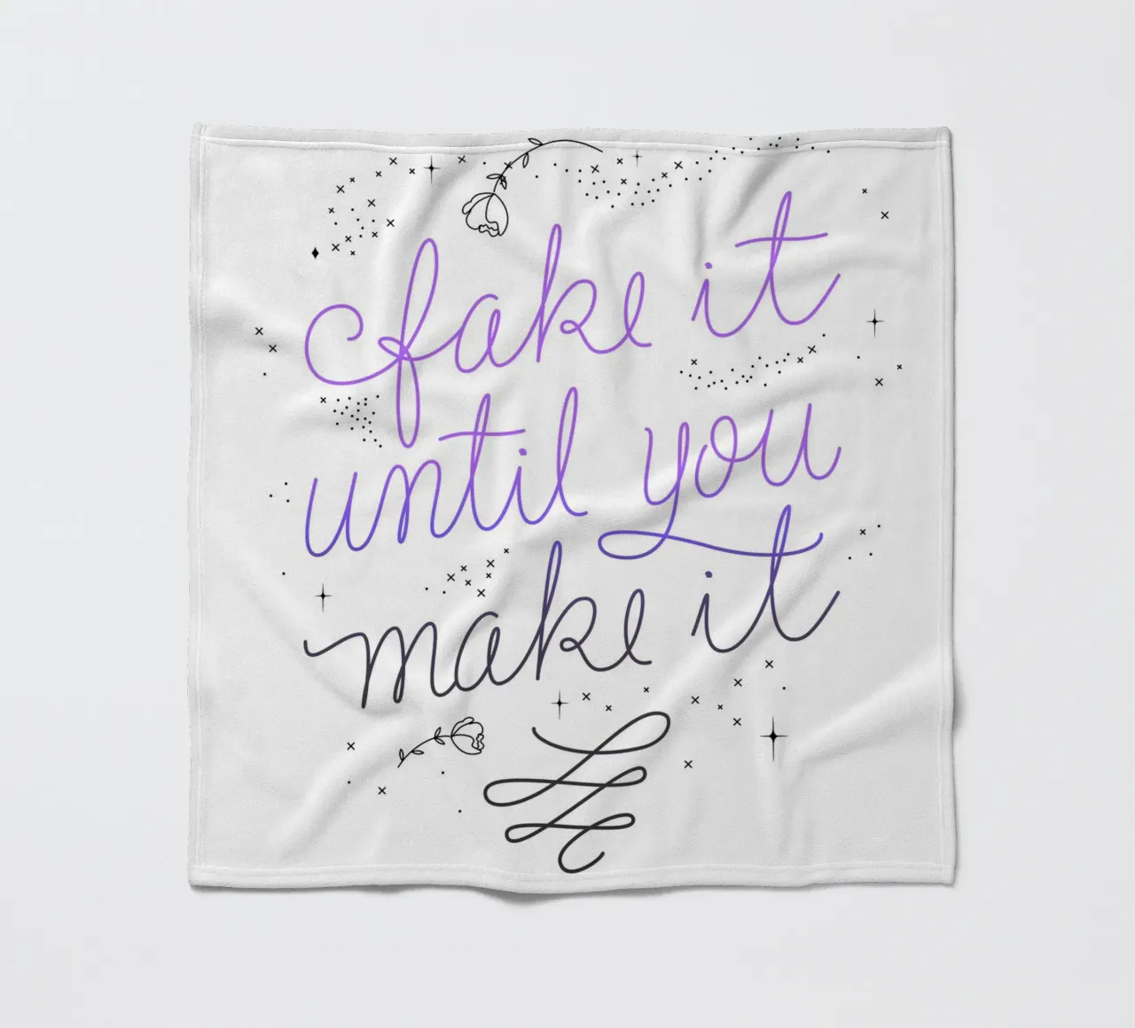 Fake it until you make it coperta in pile da anisillustration